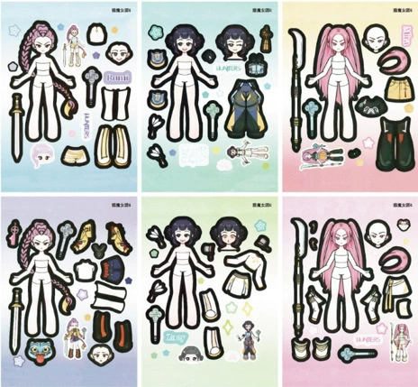 Cartoon children's sticker, stickers, does not require cutting, scheduler