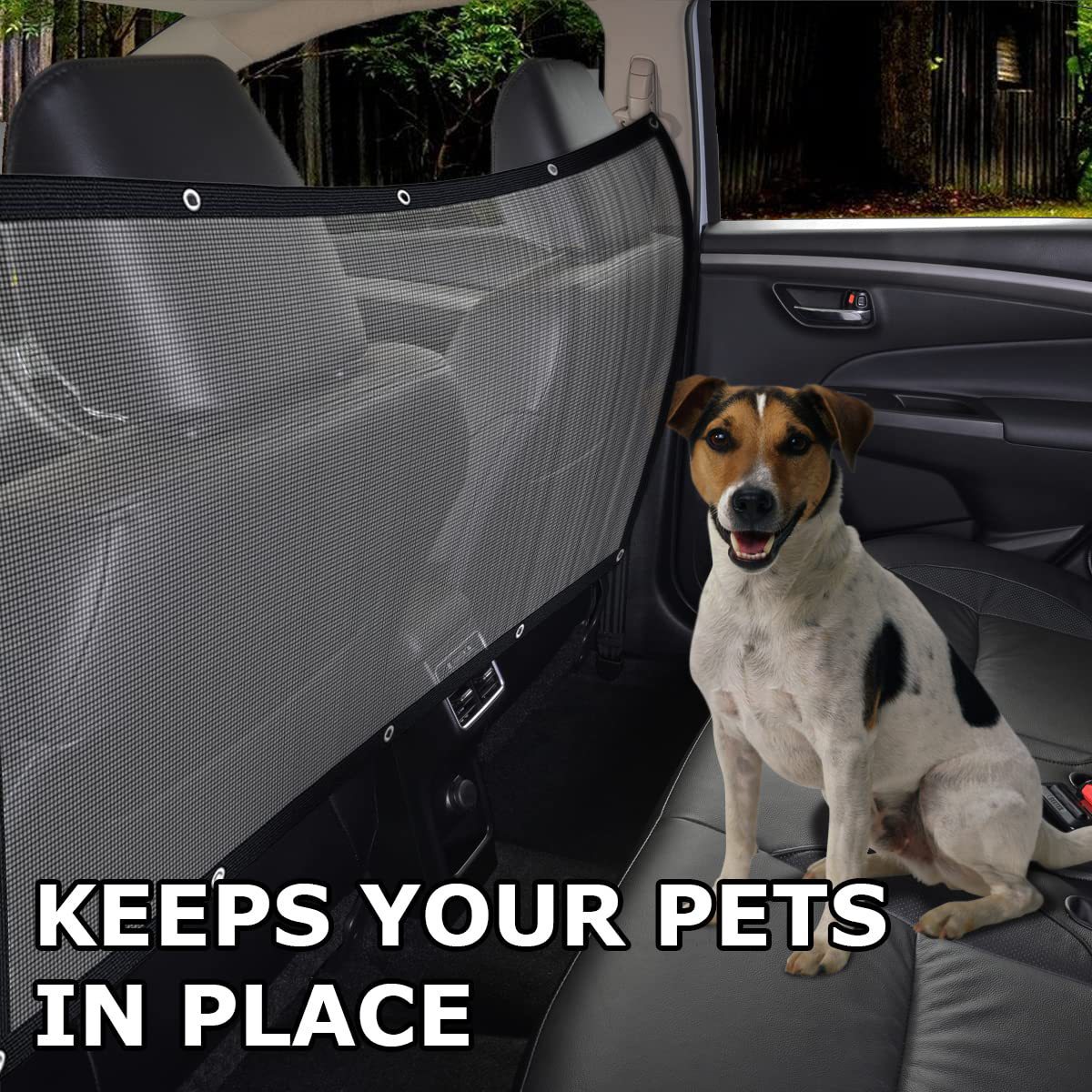 跨境汽车用品汽车宠物隔离网护栏网狗车用行车隔离后座护栏网
