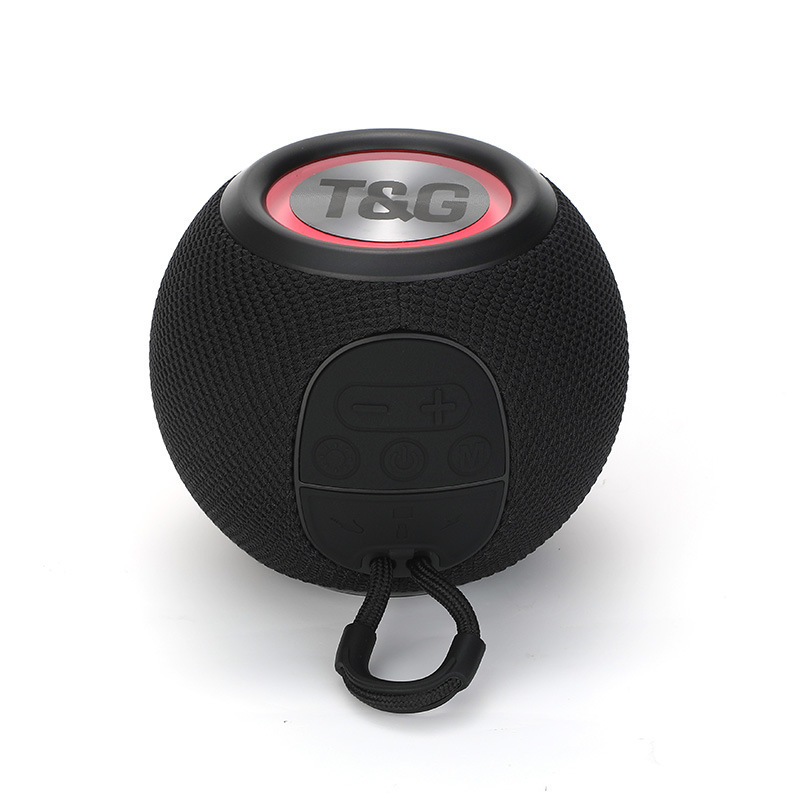 球形ミニスピーカーポータブルファブリック超低音ライトデスクトップオーディオ Bluetooth TG337 屋外ミニサブウーファー|undefined
