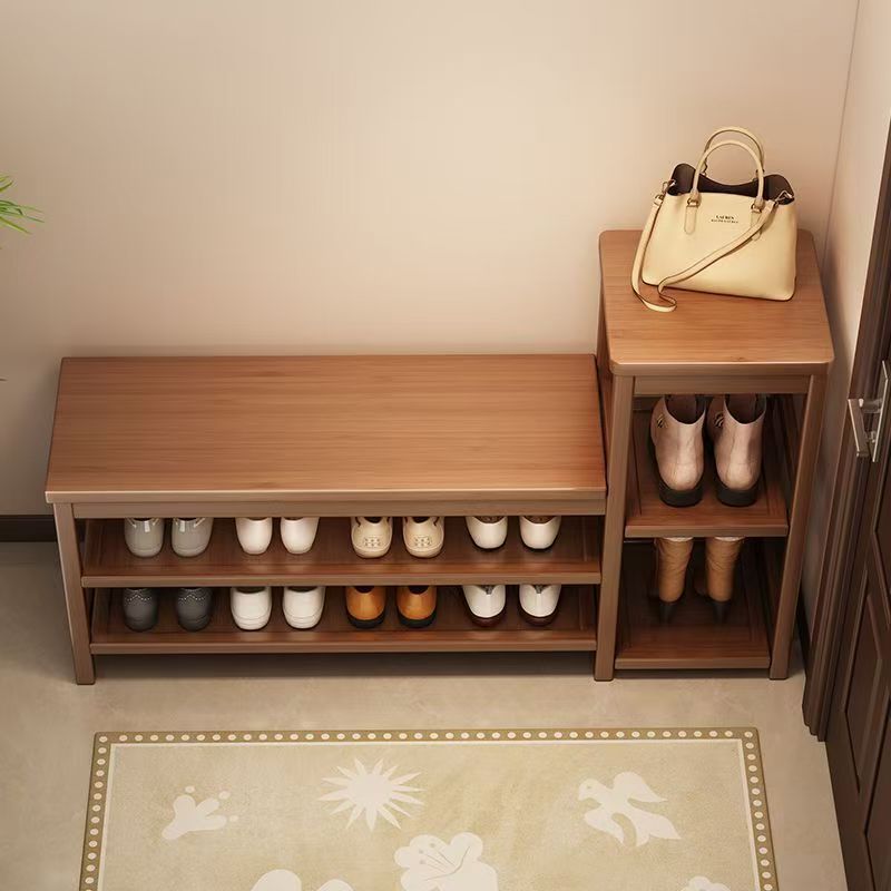 Solid Wood Shoe Changing Stool, Household Shoe Stool, Integrated Shoe Cabinet, Shoe Rack, Entrance Door, Shoe Stool, Entrance Shoe Trying Stool