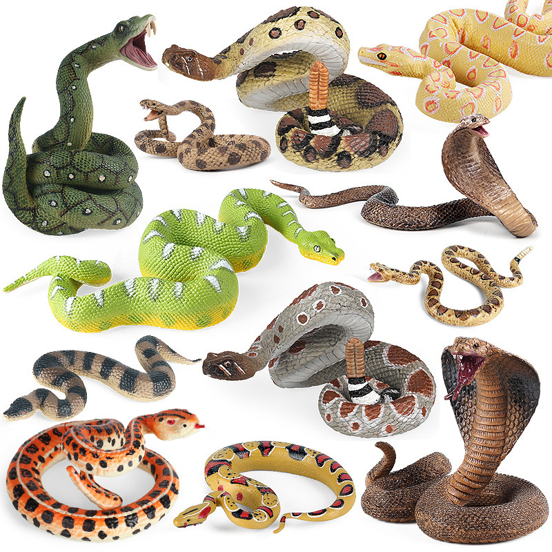 Cross-Border Children's Toys, Simulated Wild Animal Models, Reptile Ornaments, Python, Cobra, Rattlesnake Cross-Border Children's Toys, Simulated Wild Animal Models, Reptile Ornaments, Python, Cobra, Rattlesnake