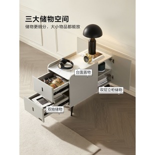 Modern Simple Living Room Home 2024 New Movable Glass Sofa Side Table 129561