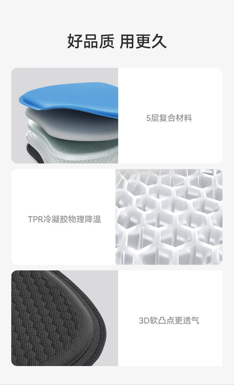 Summer Honeycomb Gel Car Seat Cushion Cool Cushion Jelly Breathable Ice Cushion Office Chair Cushion Silicone Car Cushion