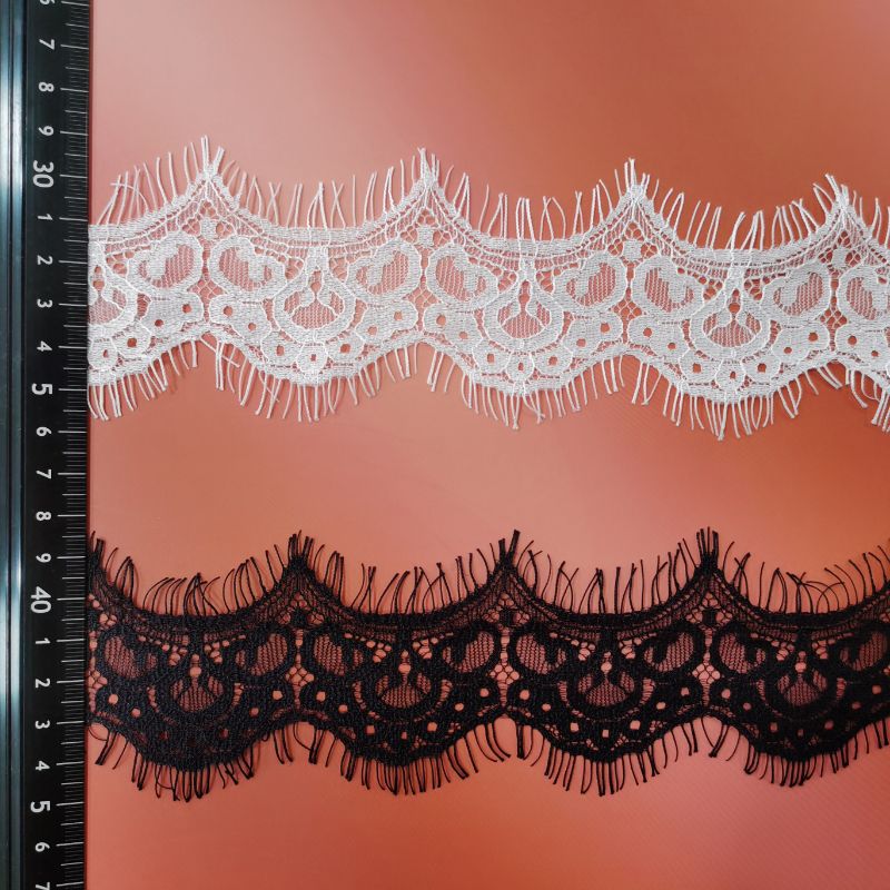 睫毛蕾丝花边 锦纶波浪5公分新款花边 厂家现货服装内衣婚纱辅料