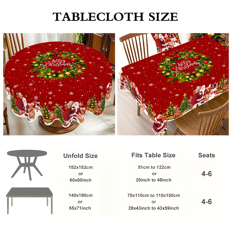 Amazon al por mayor transfronterizo explosión de Navidad muñeco de nieve impresión impermeable decoración antiincrustación atmósfera festiva toal de mesa