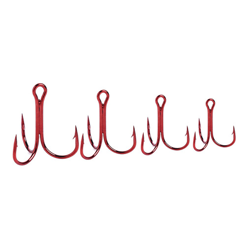 Hengjia Wholesale Fish Hooks 20 Boxed Red Three Hooks Luya Strengthened Fishing Hooks Three-claw Hooks Anchor Hooks Three-claw Hooks