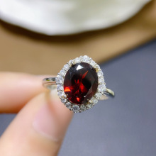 ��Ȼ�tʯ��ʯ��ָ 925�y�pɫ�� ȫ���wʯ��ʯŮ��ʯ��ʯ8*10mm