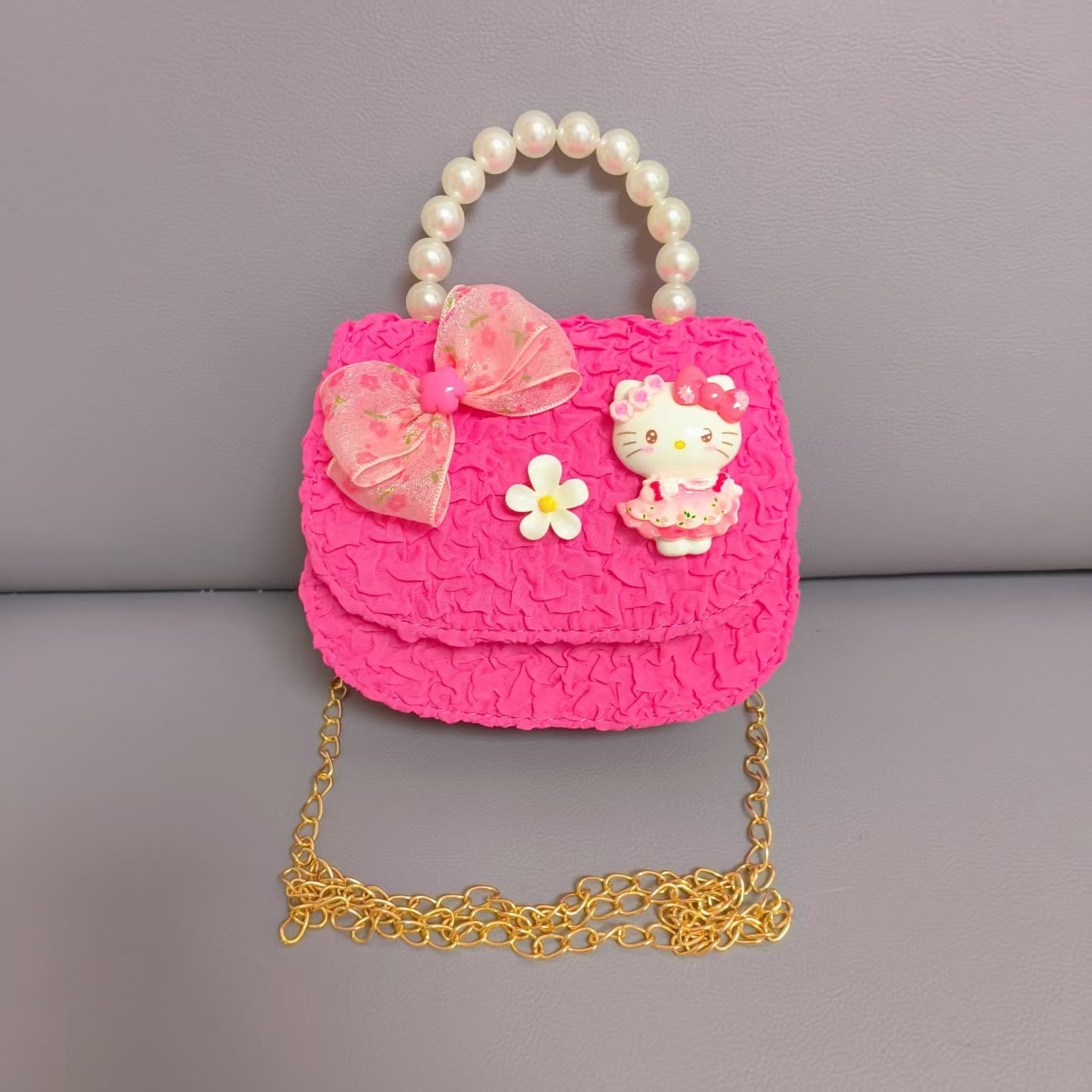 Boom Pearl Princess Handbag Meileti Kulomi Girl Año Nuevo Cartera de Año Nuevo Pequeña bolsa de fragancia
