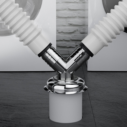 All-copper laundry drain elbow sanitary dual-purpose three-way accessory drain pipe laundry drain elbow