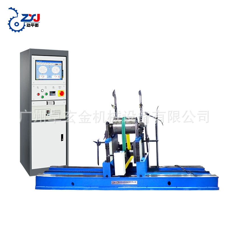 Балансировочный станок YYQ-1000 Zhuoxuanjin для крупногабаритных и средних электродвигателей с кольцевым ремнем для динамической балансировки роторов автомобильных двигателей.