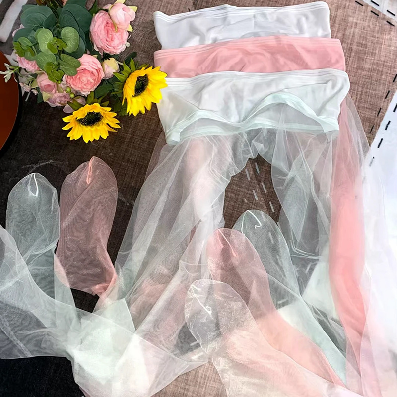 High-Density 512 Needle Seamless Stockings 0.01 Mesh Waist Stockings Women's Ultra-Thin Silky Transparent Pantyhose 360 ​​Seamless Crotch