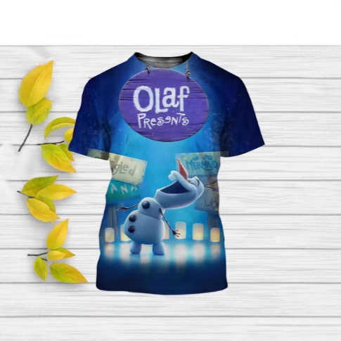 2025 Summer 3D T-Shirt Frozen Cartoon Anime Olaf Men's Fashion Street Style Source Factory 2025 Summer 3D T-Shirt Frozen Cartoon Anime Olaf Men's Fashion Street Style Source Factory