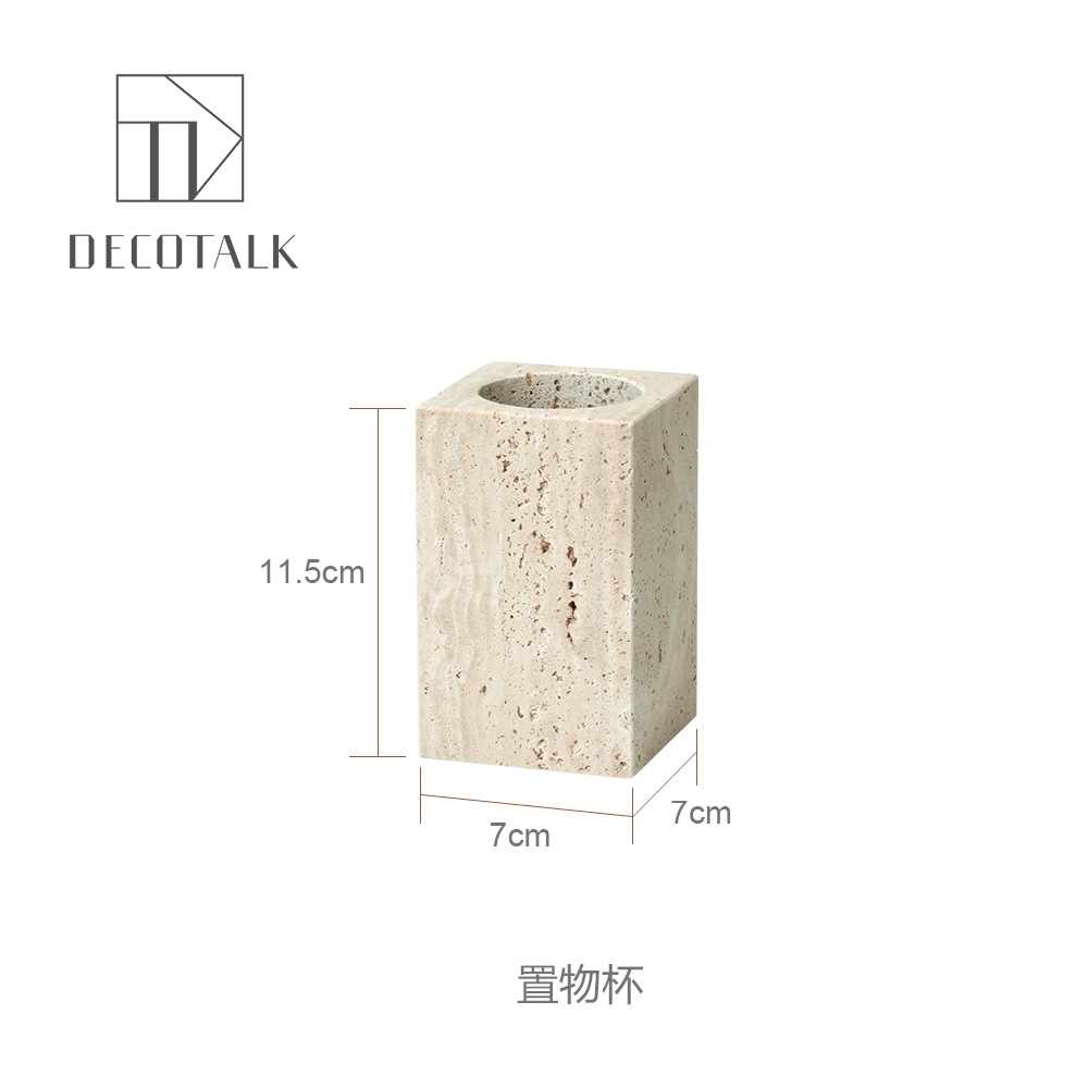 Huangdong Stone Baño de baño de cinco piezas conjunto de lavado conjunto de inodoro de mármol bandeja modelo decoración de la habitación "Viento silencioso"