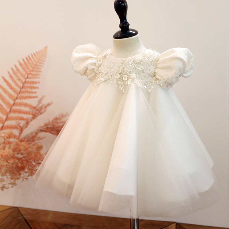 儿童礼服婚纱裙2026新款公主裙女童蓬蓬周岁礼服走秀钢琴晚礼服