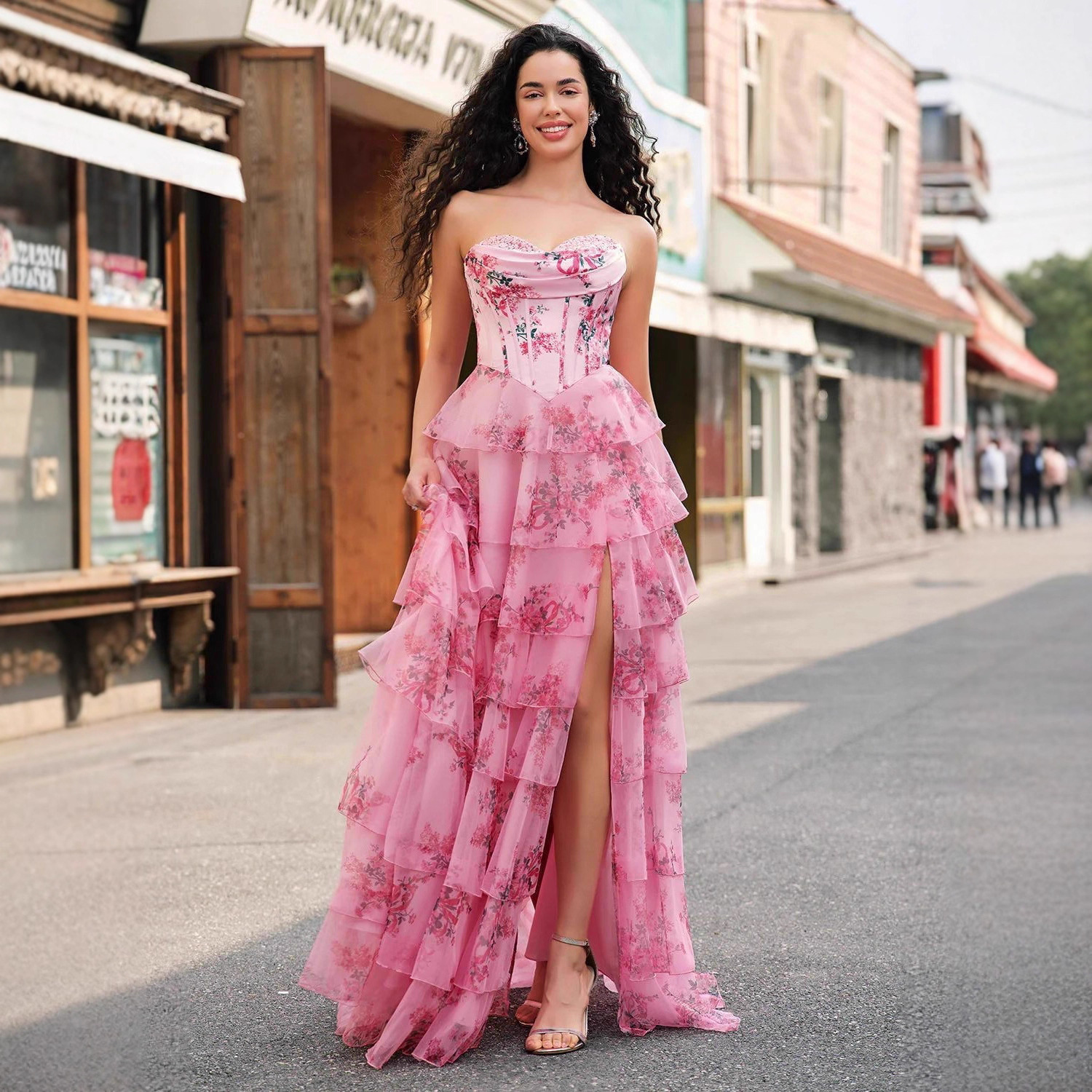 Advanced Design Sweet French Dress High-End Design Sweet Strapless Women's French Dress