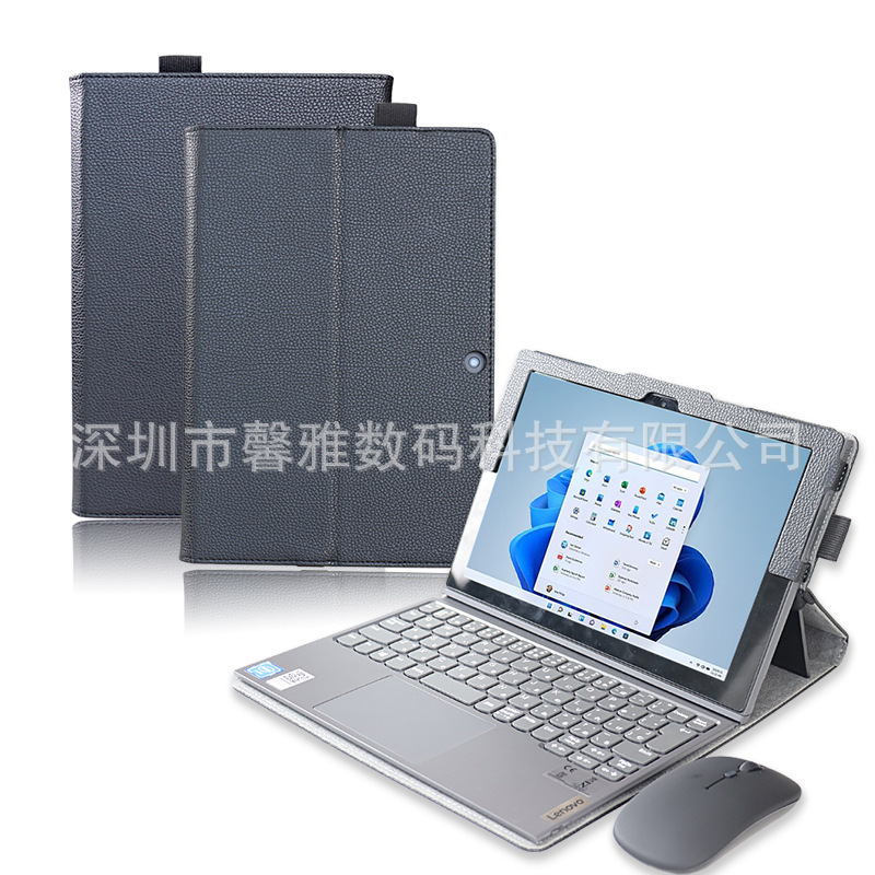 For Lenovo IdeaPad Duet 3i Protective Case 10.3 Flat Leather Case Qitian D10 2 in 1 350i