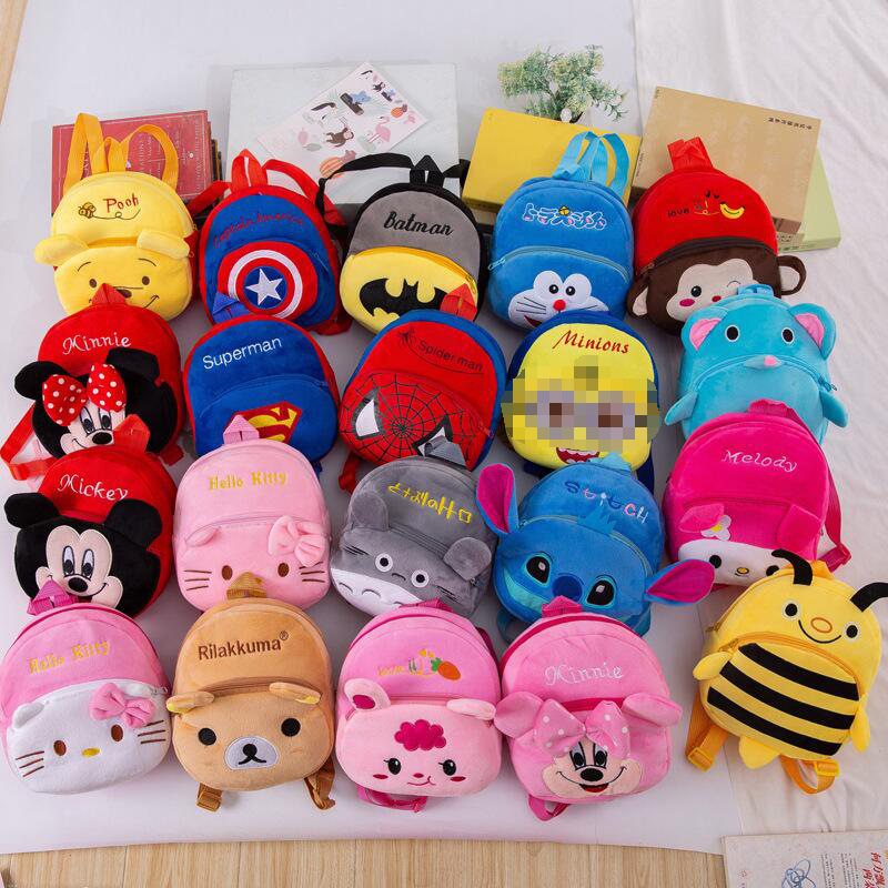 Bolso de felpa informal para bebés transfronterizos, monedero de año, reducción de la carga, mochila de comercio exterior de dibujos animados, mochila de ocio