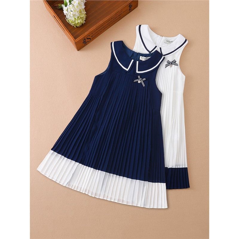 Girls dress Summer 2025 Middle and Big Kids Summer Dress Pleated Skirt Children Girls Princess Skirt Chiffon Slip Skirt