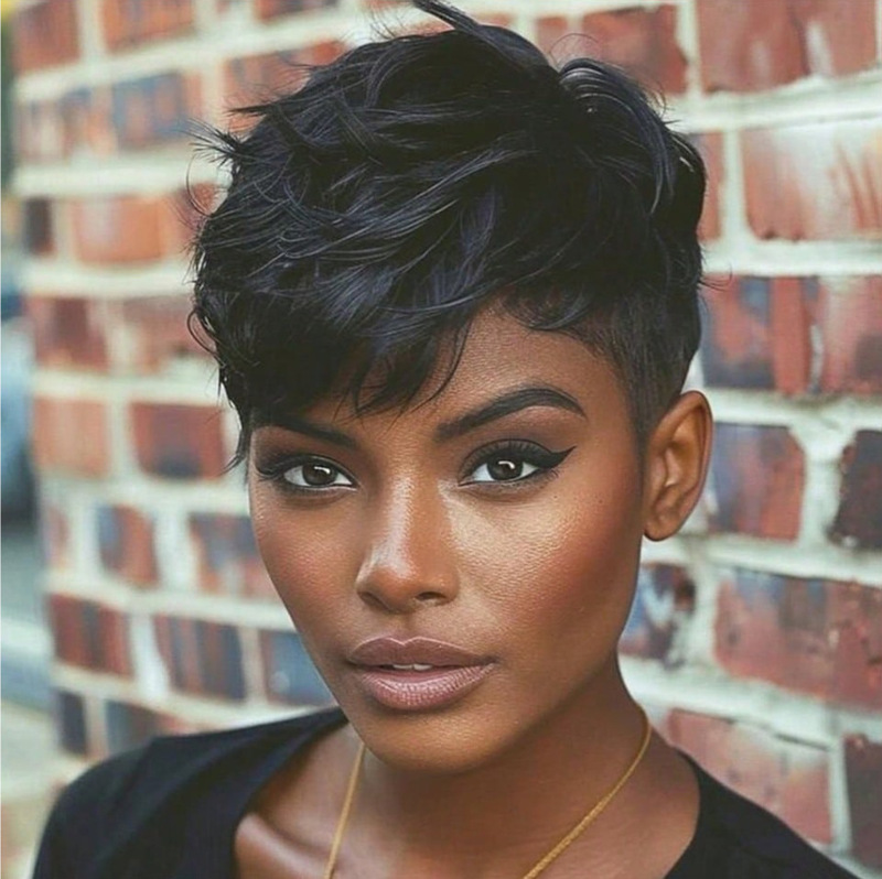 Temu Overseas Cross-Border Foreign Trade European and American Wigs for Women Short Hair Amazon African Black Girls Fake Hair Wholesale