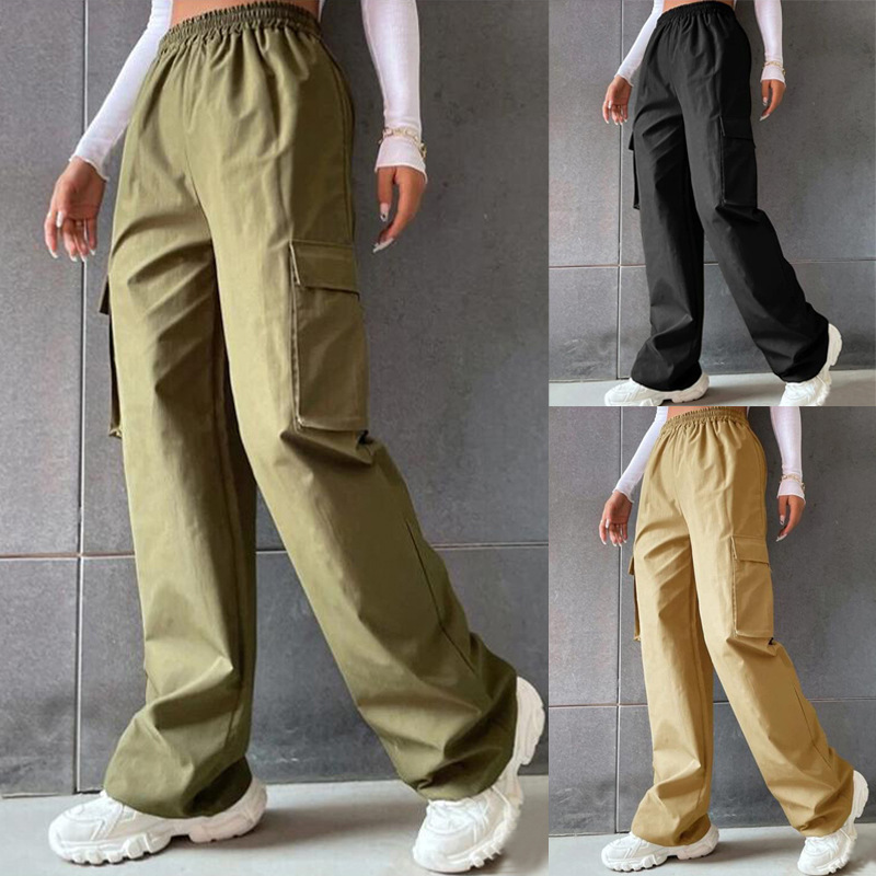 Women's Daily Street Casual Solid Color Full Length Cargo Pants display picture 1