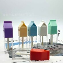 现货牛奶盒唇釉管空管房形状唇蜜瓶化妆品瓶分装瓶唇彩管彩妆包材