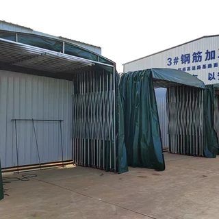 推拉式桥梁蒸养棚伸缩式工厂用活动蓬 PC构件蒸汽养护篷