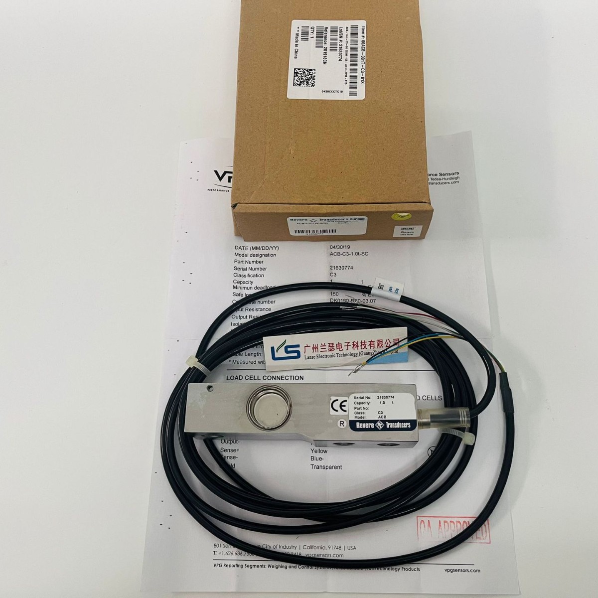 ACB-5t-C3-SC/ACB-5t-C6美国Revere Transducers称重传感器