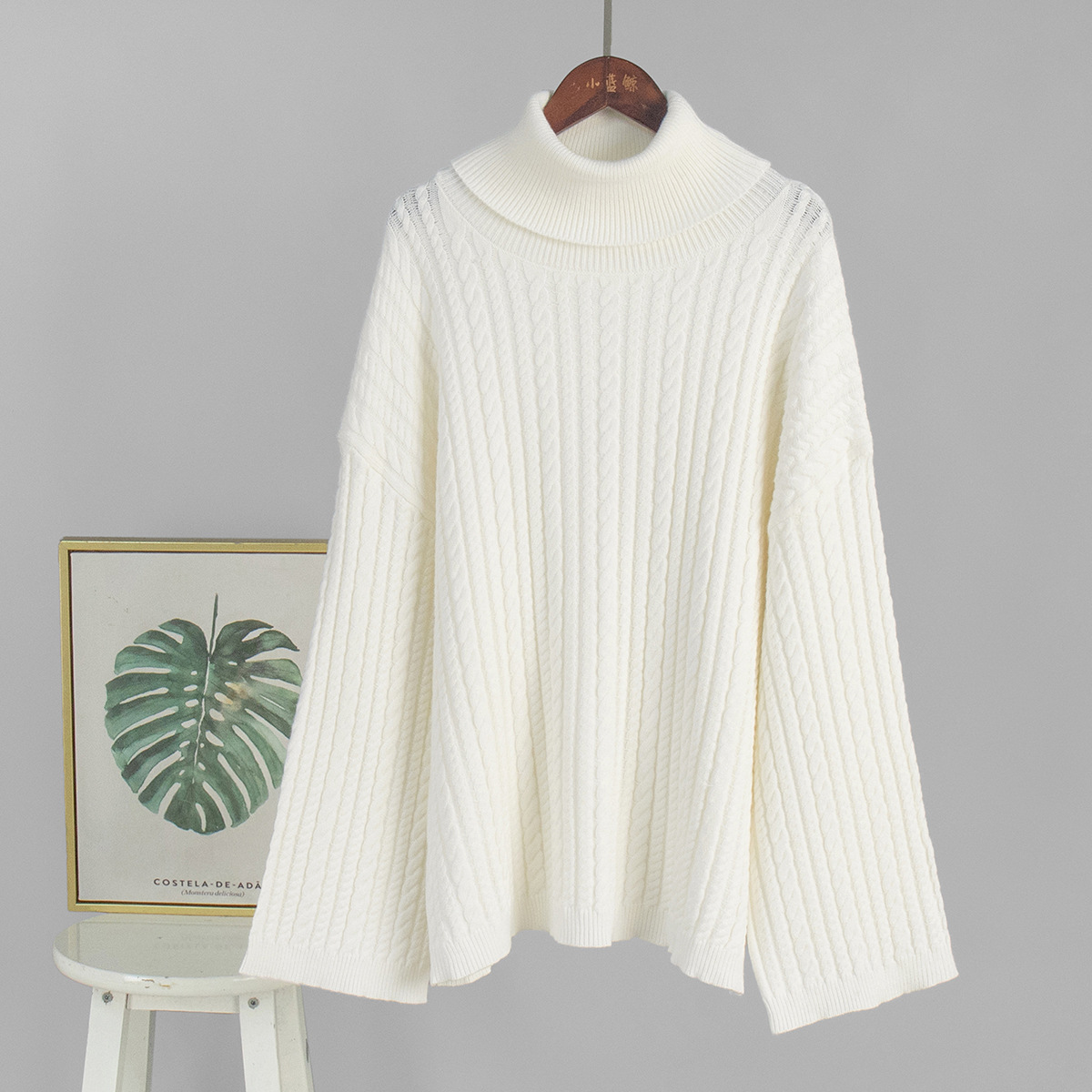 Kabelstrick Pullover Und Shorts Set Für Damen Im Herbst Stil_voghion.com