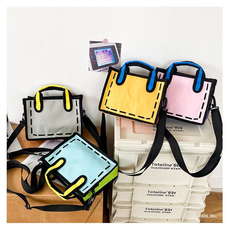 Women's Small All Seasons Nylon Color Block Streetwear Square Zipper Shoulder Bag display picture 1