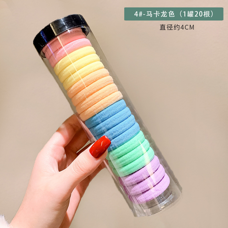 Banda de pelo sin costura banda de goma elástica alta corbata de pelo para adultos cuerda de pelo grueso corbata de pelo femenino corbata de pelo simple de Corea del Sur joyería de cuerda de pelo simple