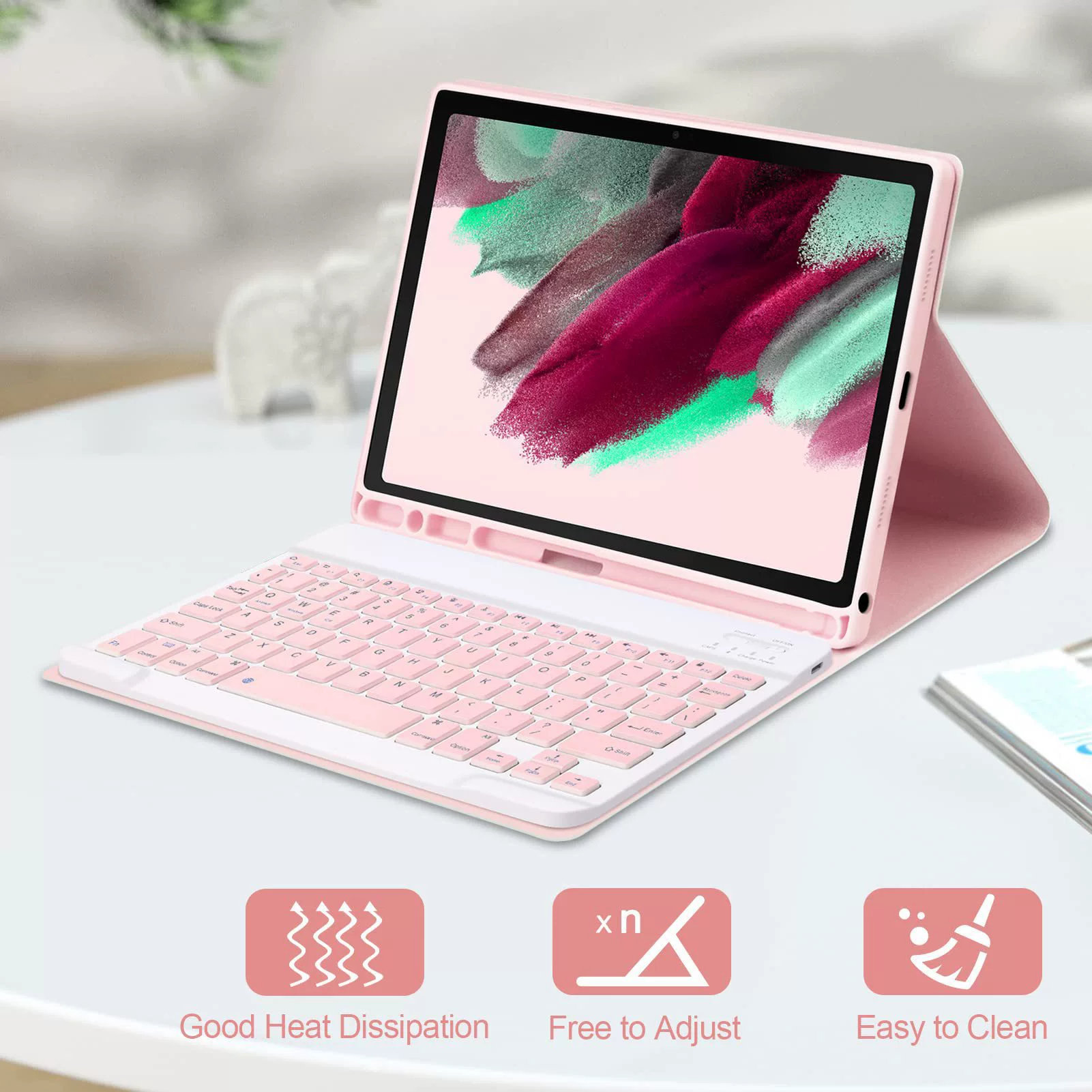 Keyboard Case (Samsung) — Compatible with Tab A9 / A9 Plus / S Series, Bluetooth detachable keyboard