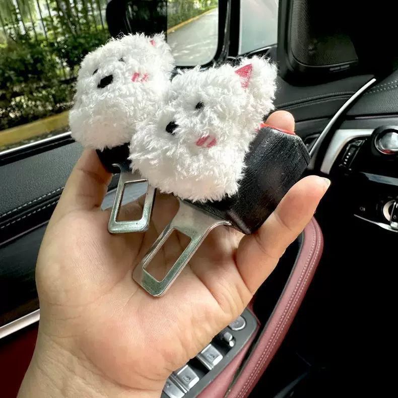 Super cute West Highland car seat belt clip head extension stopper seat belt universal extension buckle