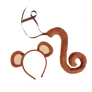 Monkey Hair Band Set Accessories Animal Decoration Children's Performance Dress Tail Detachable Children's Day