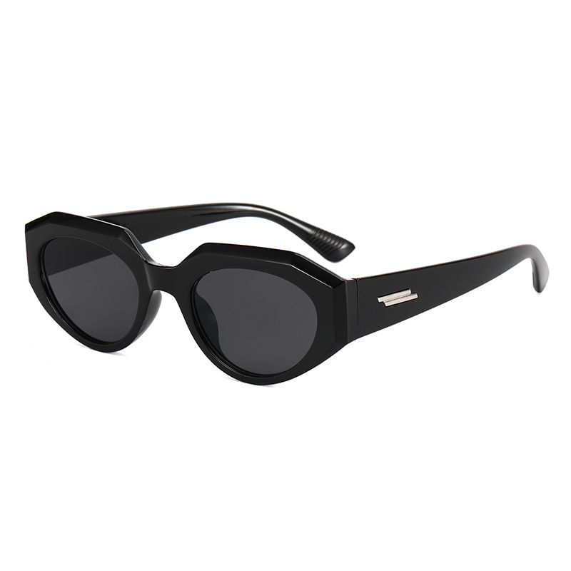 欧美新款不规则太阳镜女跨境猫眼时尚小框墨镜 潮流ins风个性眼镜|ru