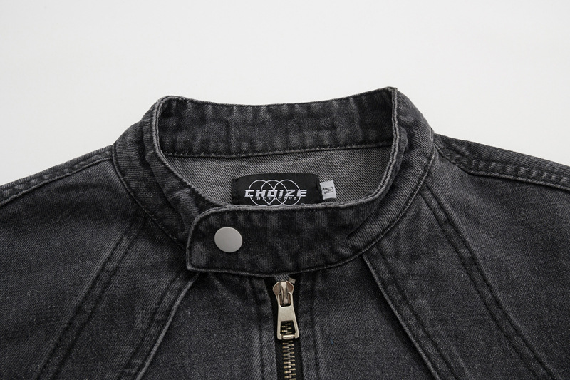 Men's Clothing Washed Old Vintage Split Line Loose Denim Jacket Trendy Brand New Casual All-match Jacket_voghion.com