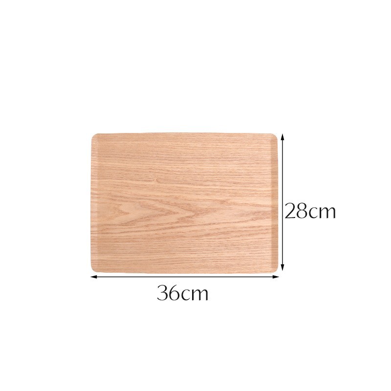 Bandeja de madera Fraxinus Fraxinus Negra Bandeja de madera maciza Bandeja de fruta de madera Bandeja de fruta seca japonesa Bandeja de comida