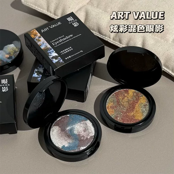 Art Value Colorful Mixed Color Eyeshadow, Clear and Sparkling Mashed Potato Texture, Single Color Eyeshadow in Pork Belly Color