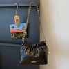 Capacious fashionable summer one-shoulder bag, bag strap for leisure, shoulder bag, genuine leather, 2023