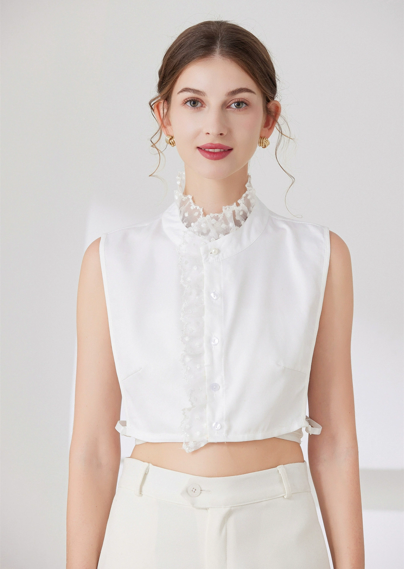Cute white false collar, shirt