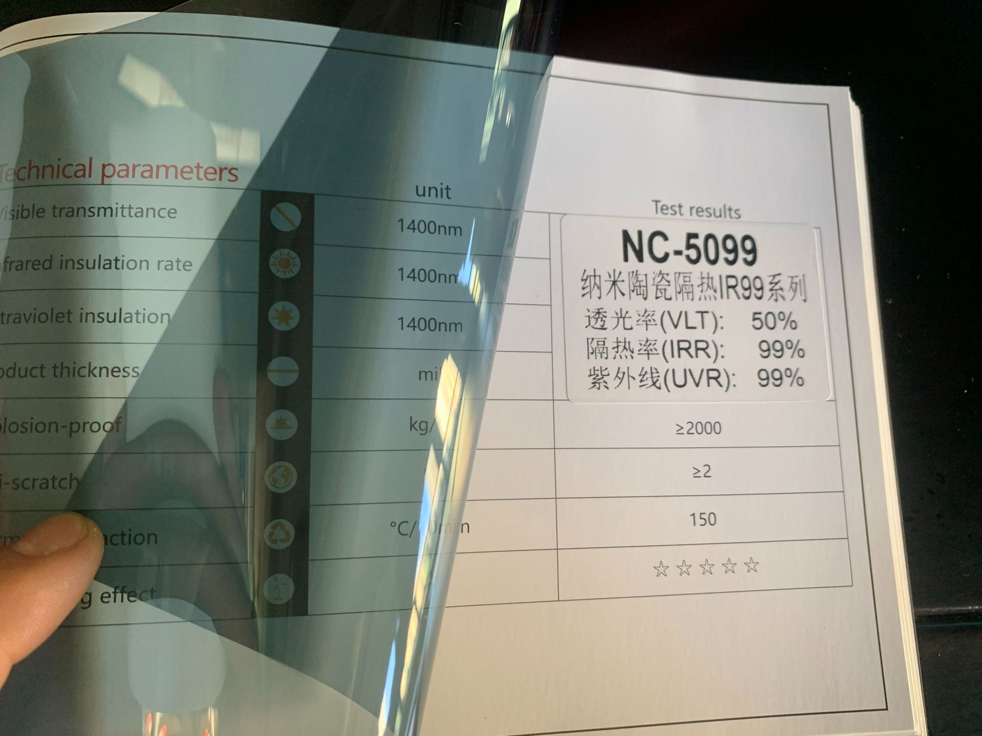 Cross-Border Automotive Solar Film Nano Ceramic Ir99 High Insulation Film High Definition Low Fogging Glass Insulation Window Film Customization