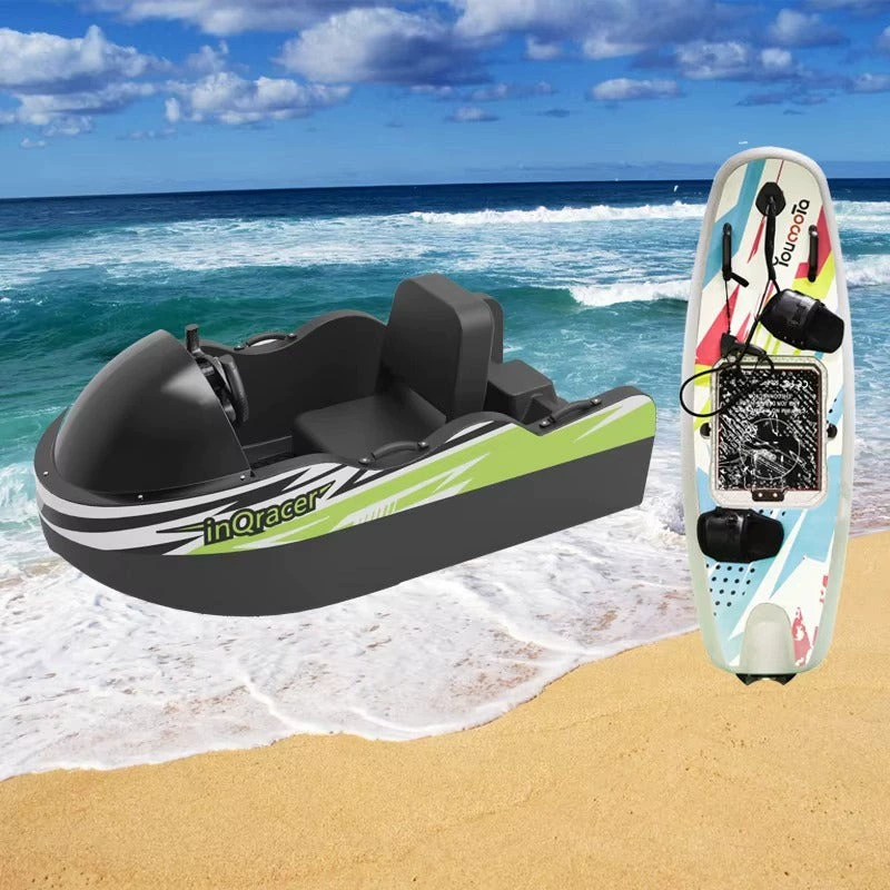 2025 Новый модернизированный китайский мужской и женский универсальный электрический реактивный корабль 15KW водные виды спорта купить мини-лодку