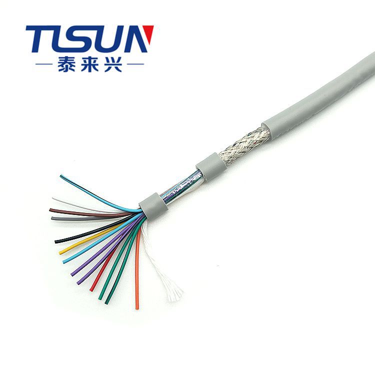 PUR-HF-CY 13×0.3MM² 特殊聚氨脂拖链屏蔽电缆 机器人手臂用线