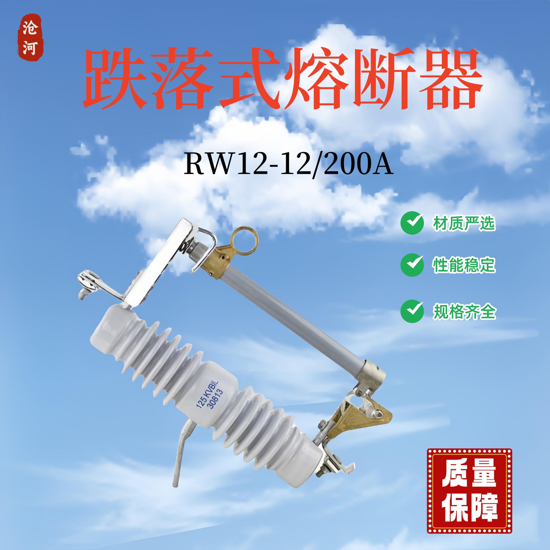 10KV户外高压跌落式熔断器令克保险开关 RW12-15/200A100A