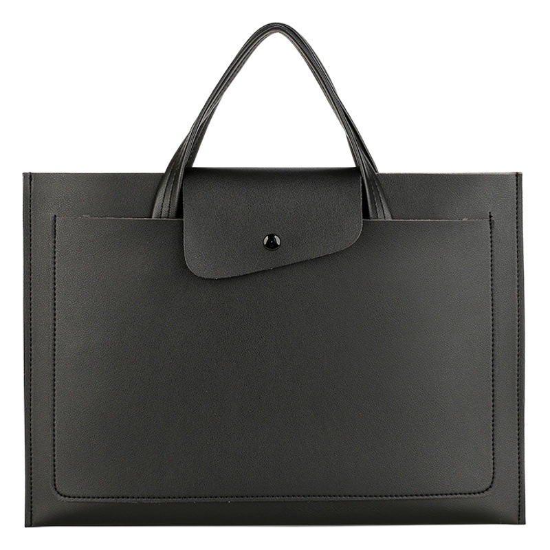 Ins Korean Style Simple Casual Texture Women's Briefcase Can Add Color Logo Business Work Clothing Fashion Computer Bag