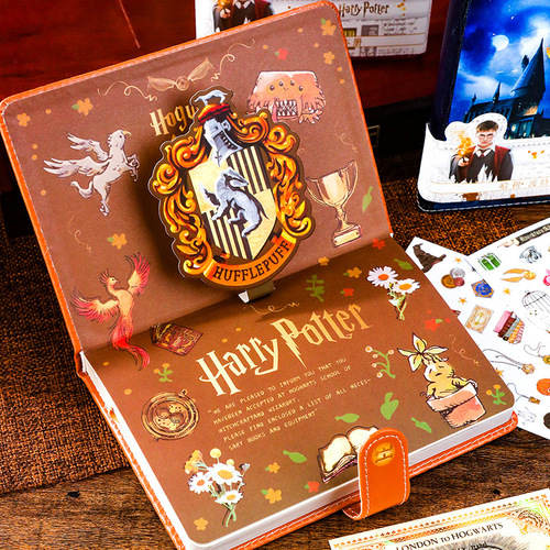 Harry Potter Notebook Hardcover Diary Harry Potter Academy Peripheral Book Student Retro Handbook Gift