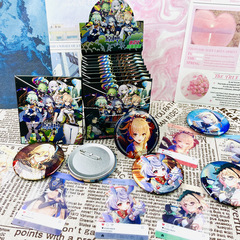 Blind Draw Dual Flashing Pop PVC Transparent Card 75mm Anime Game Character Badge Guzi Blind Draw Gift