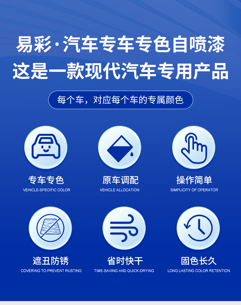 Source manufacturer's anti-rust, wear-resistant metallic paint for scratch repair, specialized car touch-up spray paint, industrial hand-painted paint
