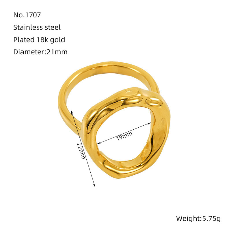 Diseño sentido geométrico anillo de anillo hueco de acero inoxidable al por mayor transfronterizo europeo y americano anudado cruzado anillo de acero de titanio femenino