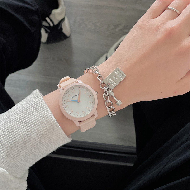 Exam Watches for Men and Women, Ins Style, High-Looking Students, Simple and Fashionable Macaron Pointer Type Hot Style