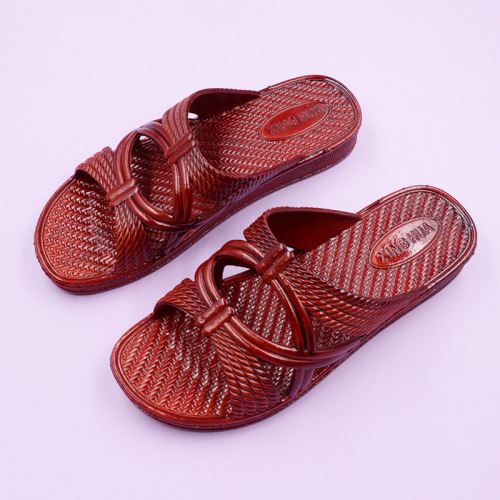 Guangdong oil slippers for middle-aged and elderly mothers, women's summer home indoor bathroom soft-soled anti-slip slippers for the elderly